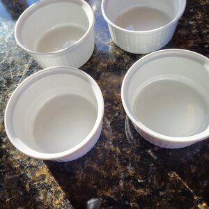 NWOT 4 Pillivuyt Ramekins 0 3.5 inch by 1.5 inch!!